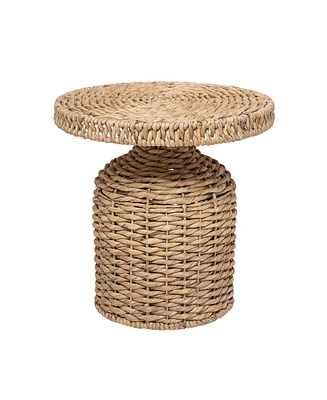 Creative Co-op 18.2" Water Hyacinth Hand-Woven Round Table