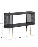 Creative Co-op 14.2" Metal Sleek Modern Console Table