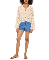 Vince Camuto Women's Pointelle Cotton Cardigan