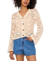 Vince Camuto Women's Pointelle Cotton Cardigan