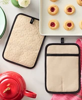kate Spade new york Flower Soft Silicone Pot Holder Set, 7" x 10"