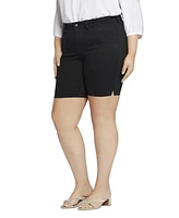 Nydj Plus Ella Denim Shorts with Side Slits