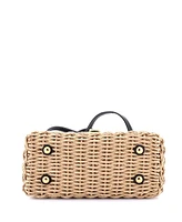 Pre-Owned Salvatore Ferragamo Small Margot Satchel Wicker with Leather
