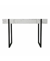 45" White and Black Writing Desk