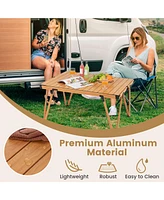 Folding Camping Table Picnic with Storage Bag and Waterproof Desktop