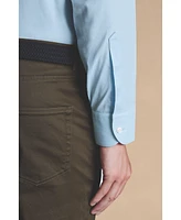 Charles Tyrwhitt Men's Non-Iron Stretch Twill Slim Fit Shirt Single Cuff