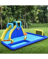 6-in-1 Inflatable Water Slide Jumping House without Blower