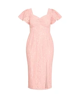 City Chic Plus Maisie Lace Midi Dress
