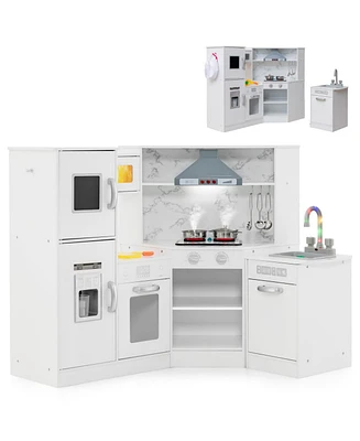 Kids Corner Pretend Kitchen Playset with Separated Washing Basin