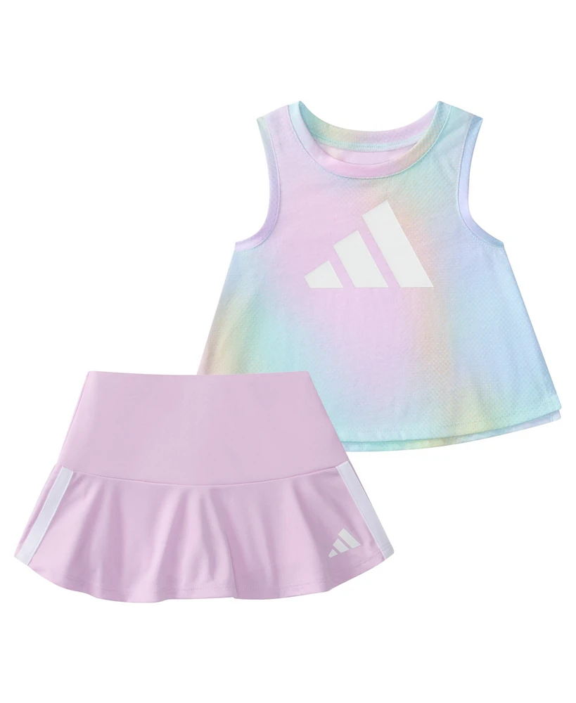 adidas Baby Girls 2-Piece Printed Tank Top and Skort Set