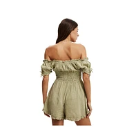 Cotton On Women's Sadie Button Through Playsuit