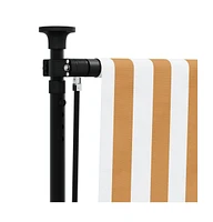Outdoor Roller Blind Orange and White 47.2"x106.3" Fabric&Steel