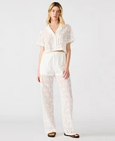 Steve Madden Women's Sandra Lace Button-Front Shirt