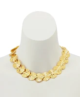 Robert Lee Morris Soho Gold Textured Coin Collar Necklace