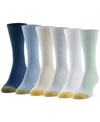 Gold Toe Women's 6-Pk. Ribbed Crew Socks 4585S5