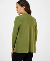 Ak Anne Klein Petite Long-Sleeve Open-Front Cardigan
