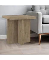 Modern Square Wood End Table 22-Inch Compact Side for Home Decor