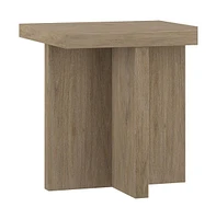 Modern Square Wood End Table 22-Inch Compact Side for Home Decor