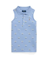 Polo Ralph Lauren Big Girls Tennis Print Mesh Sleeveless Shirt