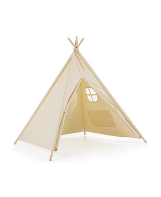 Foldable Kids Canvas Teepee Play Tent