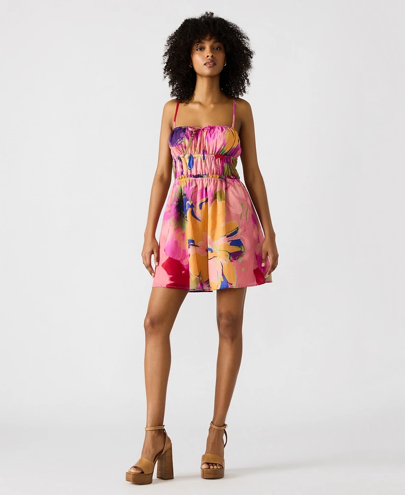 Steve Madden Women's Heather Printed Cotton Mini Dress