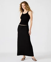 Steve Madden Women's Cadi Tie-Waist Maxi Skirt