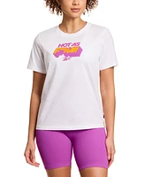 Reebok Women's Cotton Hot Logo Graphic Crewneck T-Shirt