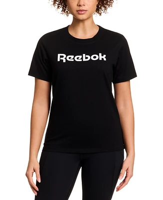 Reebok Women's Cotton Logo-Graphic Crewneck T-Shirt