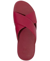 FitFlop Women's Lulu Crisscross Slide Leather Sandals