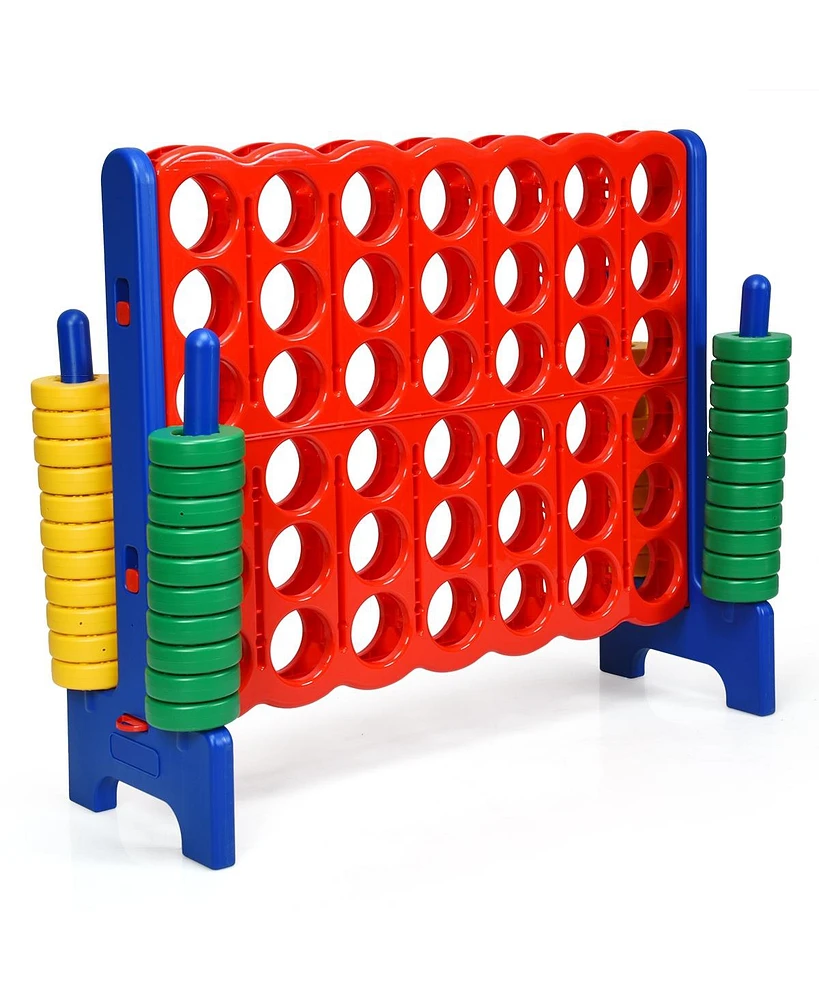 4-to-Score Giant Game Set with 42 Jumbo Rings and Quick-Release Slider