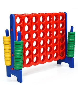 4-to-Score Giant Game Set with 42 Jumbo Rings and Quick-Release Slider