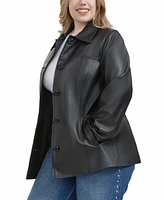 Bgsd Plus Evie Leather Car Coat
