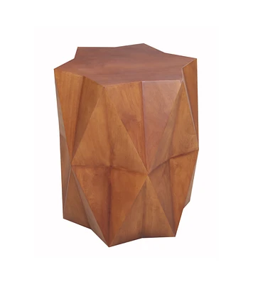24-Inch Brown Solid Wood End Table Classic Accent Table for Living Room