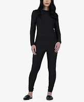 Terese Sydonna Women's Long-Sleeve Black Sculpting Knit Top