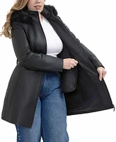 Bgsd Plus Greta Leather Parka Coat