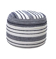 Upholstered Cotton Ottoman for Living Room Accent Chair and Footrest