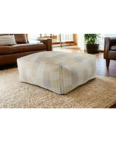 48" Cream 100% Cotton Ottoman