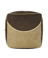 Versatile Cotton Ottoman for Extra Seating and Footrest