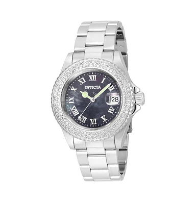 Invicta Women's 21711 Angel Quartz 3 Hand Black Dial Watch
