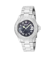 Invicta Women's 21711 Angel Quartz 3 Hand Black Dial Watch