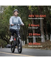 20" Electric Fat Tire Bicycle, 900W