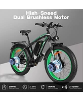 Baolujie 29.5" Lmtate 29.5" Mountain Bike 20Ah Removable Battery with Hydraulic Disc Brake