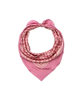 Coach Textured Signature Print Silk Square Scarf