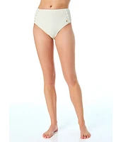 CeCe Women's La Vie A Mer Side-Button Bikini Bottoms