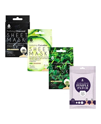 Pursonic Acne Care & Hydration Essentials Bundle – Hydrocolloid Pimple Patches & Multi-Mask Sheet Collection