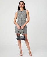 French Connection Women's Gingham Button-Front Mini Dress