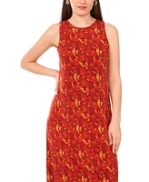 Vince Camuto Women's Printed Keyhole Maxi Dress