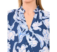 CeCe Women's Printed Raglan Top
