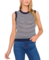 CeCe Women's Striped Shell Sweater