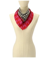 Kate Spade New York Women's Houndstooth Silk Bandana Scarf